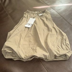 Zara sleeveless top with back zipper NWT